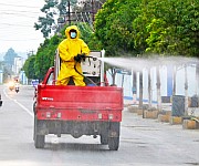 COVID-19: RIMS and surrounding areas sterilised/disinfected at Lamphel on March 26 :: Gallery