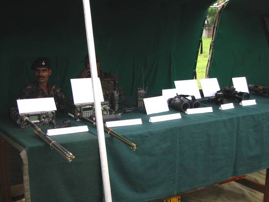 AR equipment display and arms mela
