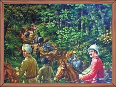 The British help into Manipur in 1825 : RKCS Art Gallery