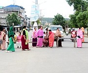  48 hours Bandh in protest against security forces action restricting using 'Manipur' on 22 May 2025 :: Gallery 