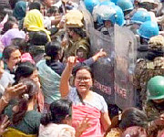  Women protesters clashed with SF demanding NRC implementation before 2027 census on 11 March 2026 :: Gallery 
